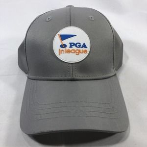 PGA Jr League Hat Cap Gray White Orange Golf Adjustable One Size Fits Most OSFM